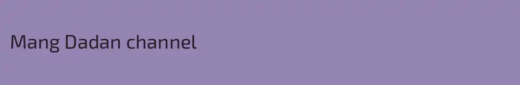 Mang Dadan channel